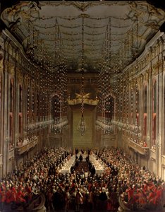 Banchetto nella Redoutensaal, Vienna, 1760 da Martin II Mytens or Meytens
